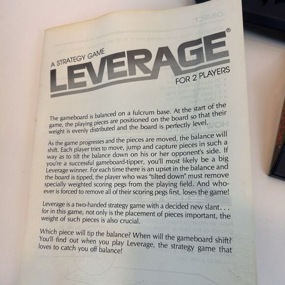 VTG Leverage Board Game by Milton Bradley Complete in Great Condition - Picture 4 of 5